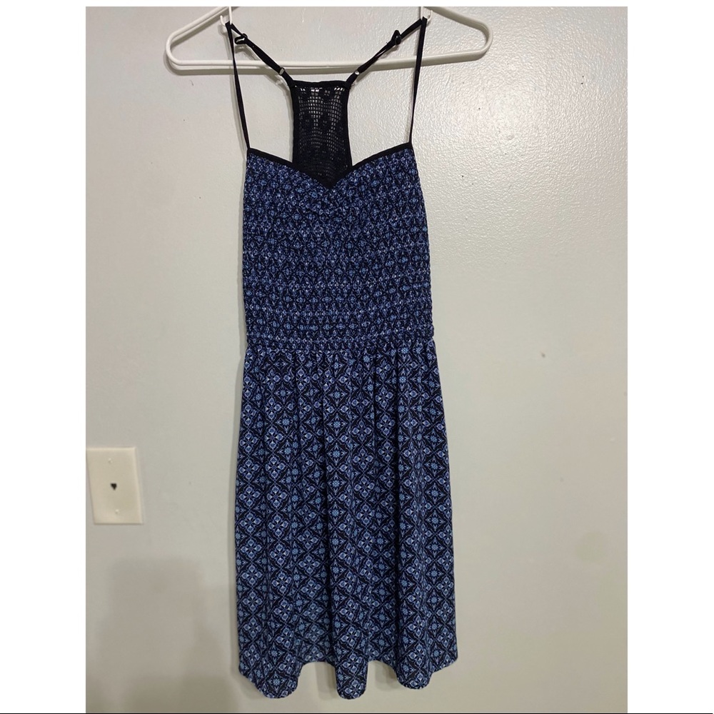 Tribal blue mini dress